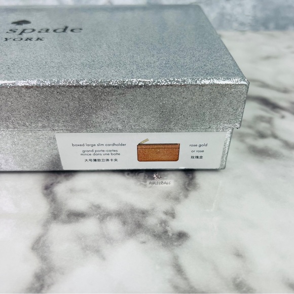 Kate Spade Shimmy Lola Greta Joeley Glitter Boxed Large Slim Card Holder Wallet - Picture 8 of 8